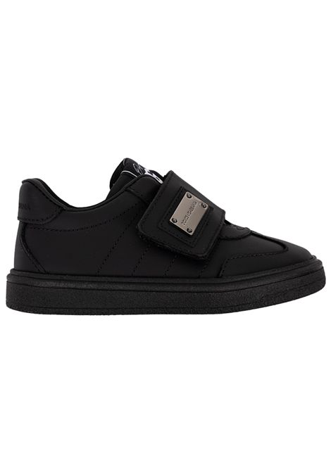Scarpe bambino nere in pelle DOLCE E GABBANA | DN0228/PIANERO